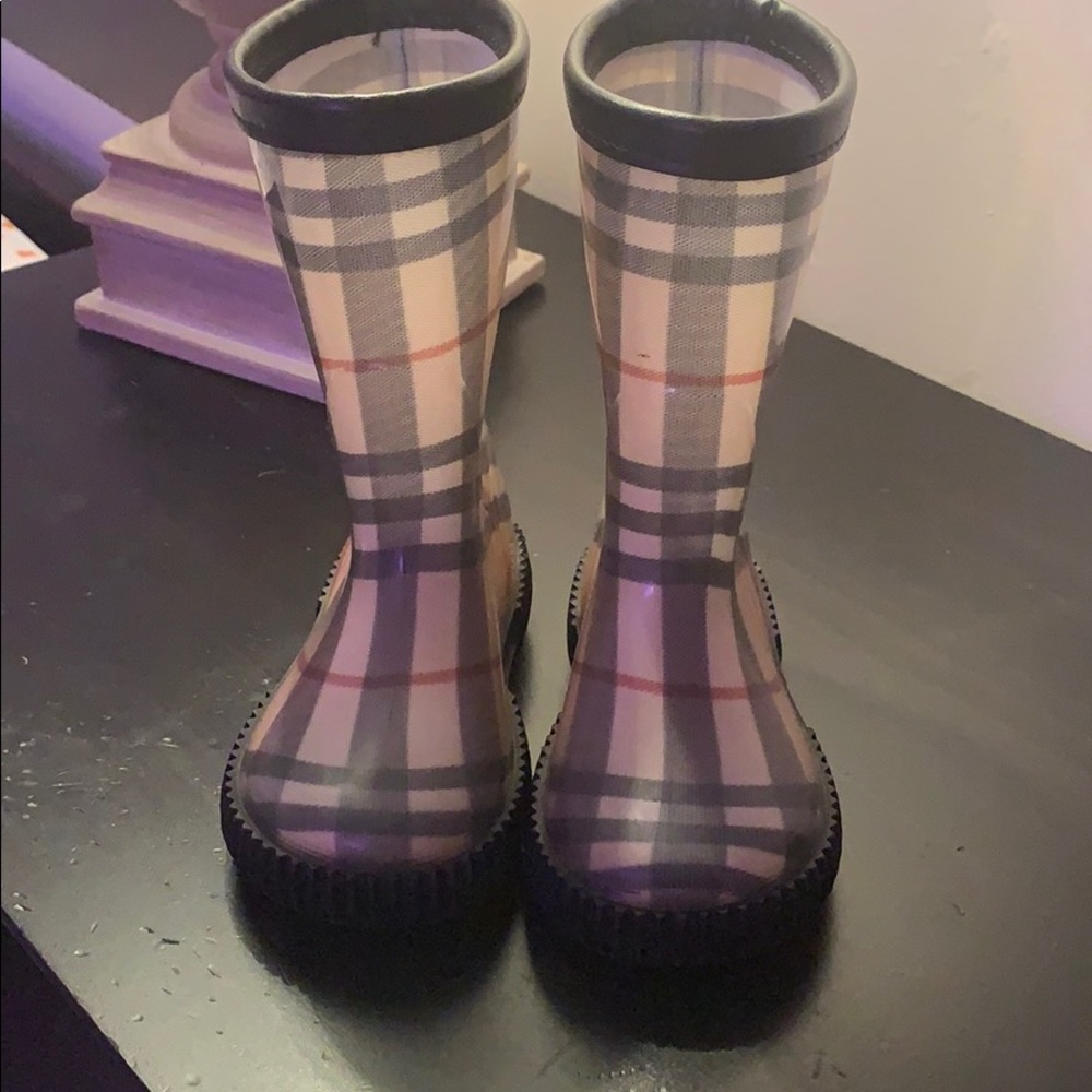Burberry rain boots